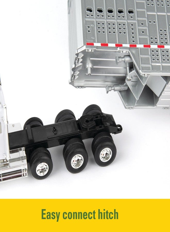 إرتل شاحنة نقل الماشية ERTL 1/32 Freightliner 122SD شبه المقطورة مع مقطورة نقل الماشية والماشية 47362 - Image 4